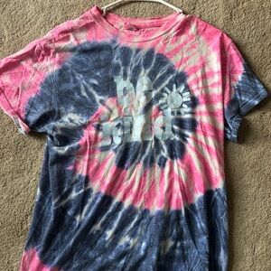 Vibrant Tie-Dye 'Be Kind' Kids Tee - Pink and Blue